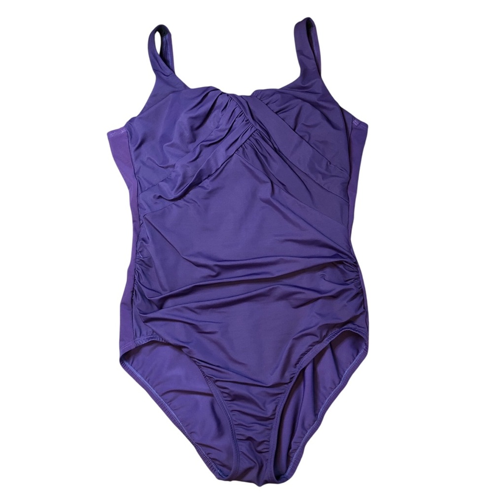 Lands' End Purple One-Piece Swimsuit